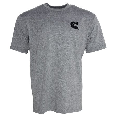 CUMMINS Unisex T-Shirt Short Sleeve Sport Gray Cotton Blend Tagless Tee - XL CMN4769